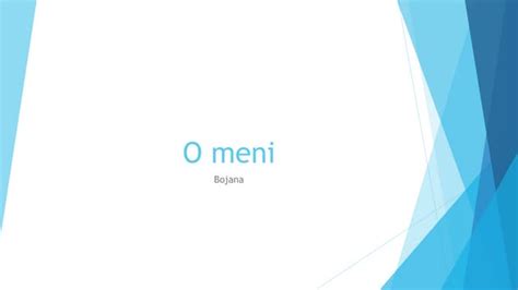 O meni .